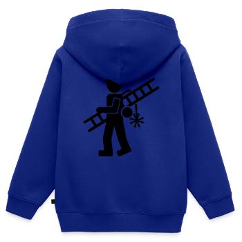 Ramoneur - Sweat Premium à capuche zippé enfant bio - bleu roi - Dos - AI Model Kid Male (0cm)