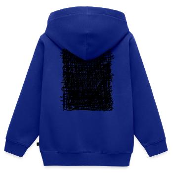 Black Square - Kids Premium Organic Zip-up Hoodie - royal blue - Back - AI Model Kid Male (0cm)