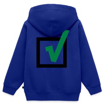 Haken - Kinder Premium Organic Zip Hoodie - Royalblau - Hinten - AI Model Kid Male (0cm)