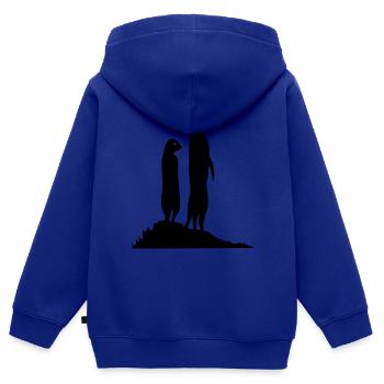 erdmaennchen zwei - Kinder Premium Organic Zip Hoodie - Royalblau - Hinten - AI Model Kid Male (0cm)