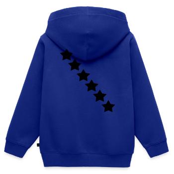 stars - Kinder Premium Organic Zip Hoodie - Royalblau - Hinten - AI Model Kid Male (0cm)