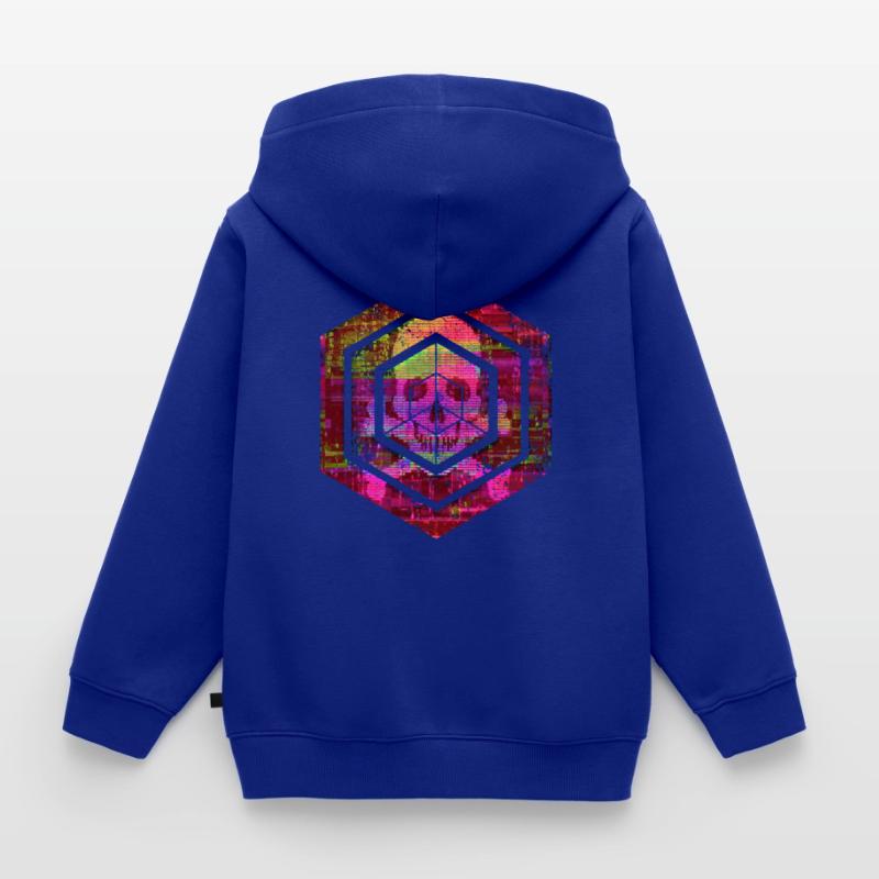 hexagon programming programmer coding geometric Kids Premium Organic Zip-up Hoodie