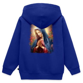 Heilige Maria Maria Madonna Mariana Jungfrau Maria Heilige - Kinder Premium Organic Zip Hoodie - Royalblau - Hinten - AI Model Kid Male (0cm)