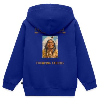 Folding father, amerivan native, indiana - Kinder Premium Organic Zip Hoodie - Royalblau - Hinten - AI Model Kid Male (0cm)
