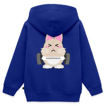 Fitness - Kinder Premium Organic Zip Hoodie - Royalblau - Hinten - AI Model Kid Male (0cm)