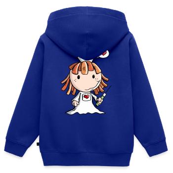 Liebe Krankenschwester - Herz - Niedlich - Beruf - Kinder Premium Organic Zip Hoodie - Royalblau - Hinten - AI Model Kid Male (0cm)