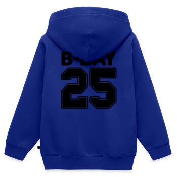 Rückennummer 25 / 25. Geburtstag Bday Trikot Zahl - Kinder Premium Organic Zip Hoodie - Royalblau - Hinten - AI Model Kid Male (0cm)