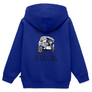 Bangkok ruft - Kinder Premium Organic Zip Hoodie - Royalblau - Hinten - AI Model Kid Male (0cm)