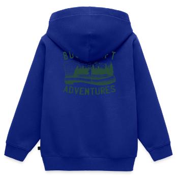 Bushcrafter Survival offroads Outdoor-Camping - Kinder Premium Organic Zip Hoodie - Royalblau - Hinten - AI Model Kid Male (0cm)