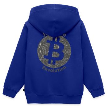 Die Bitcoin Revolte - Kinder Premium Organic Zip Hoodie - Royalblau - Hinten - AI Model Kid Male (0cm)
