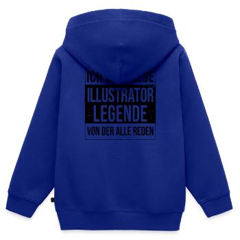 Designer Geburtstag geboren Legende Illustrator - Kinder Premium Organic Zip Hoodie - Royalblau - Hinten - AI Model Kid Male (0cm)
