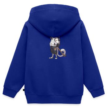 Feldhockeyspieler Hockey Hallenhockey Katzen - Kinder Premium Organic Zip Hoodie - Royalblau - Hinten - AI Model Kid Male (0cm)