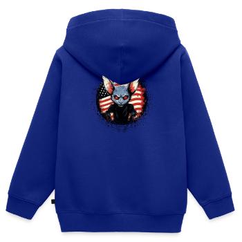 Cryptozoologists Chupacabra Creatures USA - Kids Premium Organic Zip-up Hoodie - royal blue - Back - AI Model Kid Male (0cm)