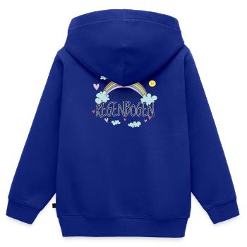 Fühle den Regenbogen Entspannung - Kinder Premium Organic Zip Hoodie - Royalblau - Hinten - AI Model Kid Male (0cm)