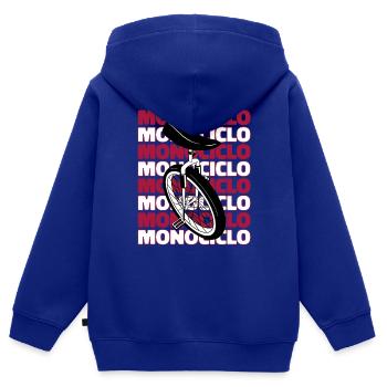 Einrad Einrad Einrad Unicycle Einrad - Kinder Premium Organic Zip Hoodie - Royalblau - Hinten - AI Model Kid Male (0cm)