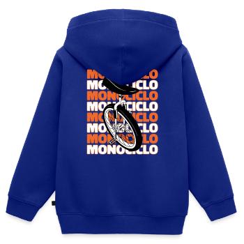 Einrad Einrad Cardiogram Unicycle Einrad - Kinder Premium Organic Zip Hoodie - Royalblau - Hinten - AI Model Kid Male (0cm)