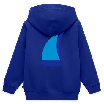 segelboot - Kinder Premium Organic Zip Hoodie - Royalblau - Hinten - AI Model Kid Male (0cm)
