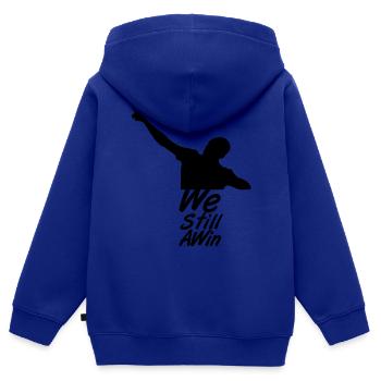 We Still A Win - Sweat Premium à capuche zippé enfant bio - bleu roi - Dos - AI Model Kid Male (0cm)