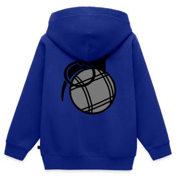 Petanque Ball Granate - Kinder Premium Organic Zip Hoodie - Royalblau - Hinten - AI Model Kid Male (0cm)