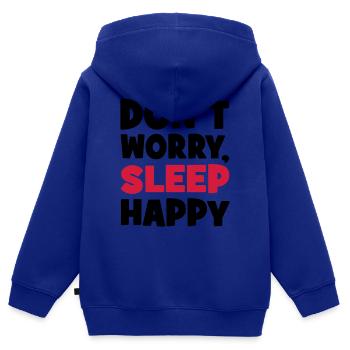 dormir - Sweat Premium à capuche zippé enfant bio - bleu roi - Dos - AI Model Kid Male (0cm)