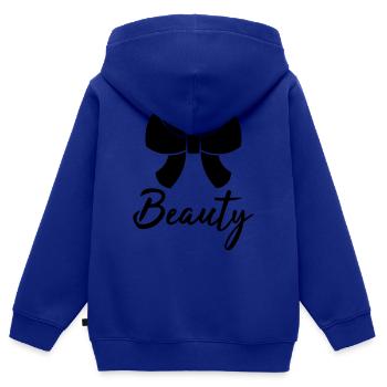beauty schoenheit beast biest schleife haarband sc - Kinder Premium Organic Zip Hoodie - Royalblau - Hinten - AI Model Kid Male (0cm)