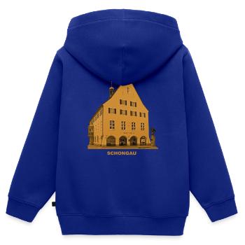 Schongau Pfaffenwinkel Lech Oberbayern Rathaus - Kinder Premium Organic Zip Hoodie - Royalblau - Hinten - AI Model Kid Male (0cm)