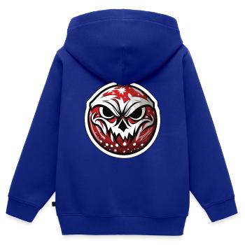 Christbaumkugel / Weihnachtsbaum /Weihnachten - Kinder Premium Organic Zip Hoodie - Royalblau - Hinten - AI Model Kid Male (0cm)