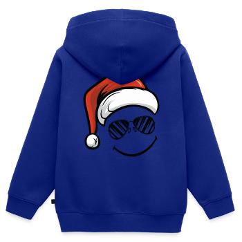 Smileface Nikolaus - Kinder Premium Organic Zip Hoodie - Royalblau - Hinten - AI Model Kid Male (0cm)