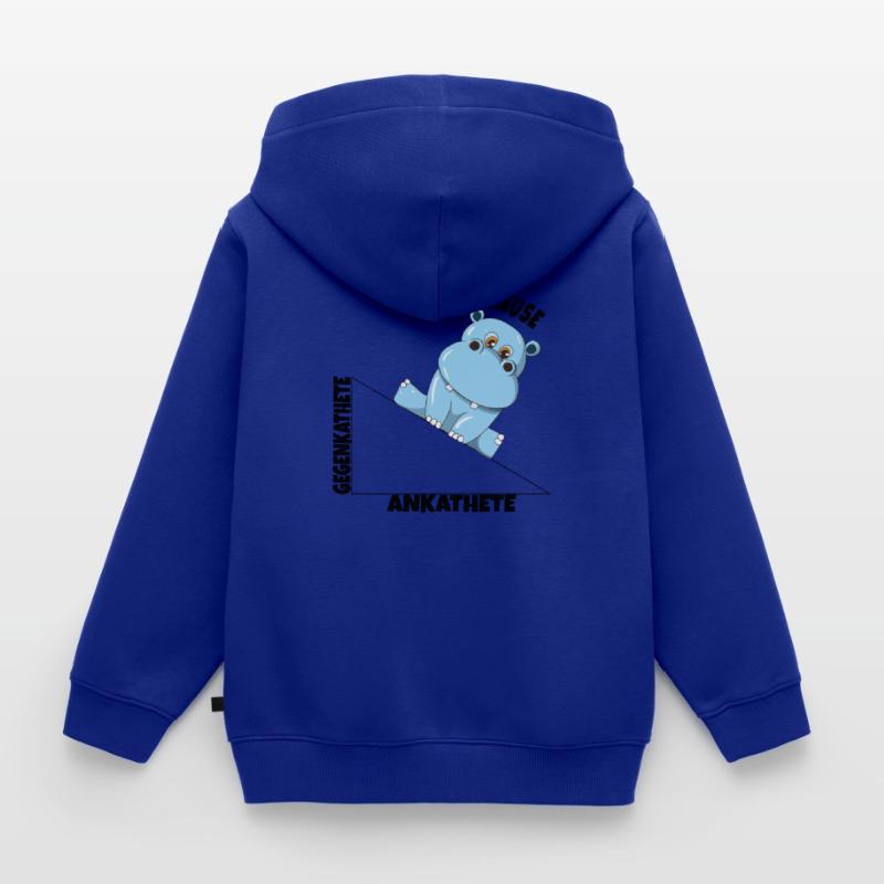 Math Hippotenuse Angular Function Hypotenuse Hippo Kids Premium Organic Zip-up Hoodie