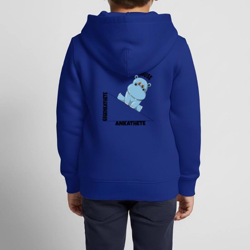 Math Hippotenuse Angular Function Hypotenuse Hippo Kids Premium Organic Zip-up Hoodie