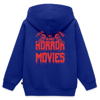 Horrorfilm Horrorfilm Slasher Film Geschenk - Kinder Premium Organic Zip Hoodie - Royalblau - Hinten - AI Model Kid Male (0cm)