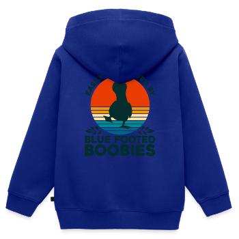 Seevogel Blaufußtölpel Vogelbeobachter Geschenk - Kinder Premium Organic Zip Hoodie - Royalblau - Hinten - AI Model Kid Male (0cm)