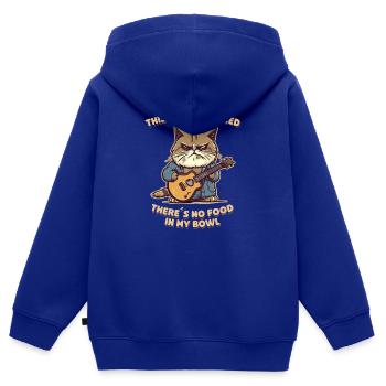 Cat Song lustig Katzenliebhaber Futter Spruch - Kinder Premium Organic Zip Hoodie - Royalblau - Hinten - AI Model Kid Male (0cm)
