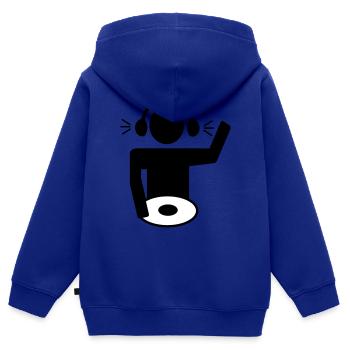 DJ - Kinder Premium Organic Zip Hoodie - Royalblau - Hinten - AI Model Kid Male (0cm)