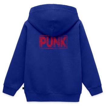 punk - Sweat Premium à capuche zippé enfant bio - bleu roi - Dos - AI Model Kid Male (0cm)