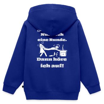 Ein Runde Zocker Ehepaar - Kinder Premium Organic Zip Hoodie - Royalblau - Hinten - AI Model Kid Male (0cm)