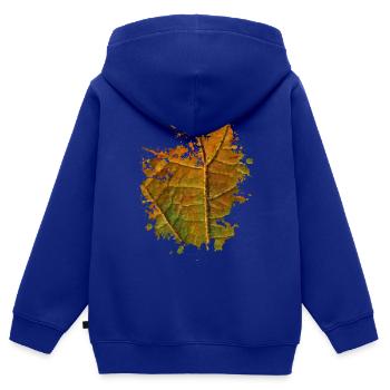 Blatt - Kinder Premium Organic Zip Hoodie - Royalblau - Hinten - AI Model Kid Male (0cm)