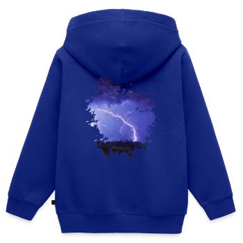 Blitz - Kinder Premium Organic Zip Hoodie - Royalblau - Hinten - AI Model Kid Male (0cm)