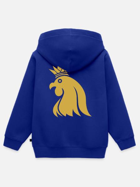 King of the Day - Kinder Premium Organic Zip Hoodie - Royalblau