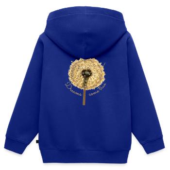 Dreams come true, Wenn Wünsche fliegen lernen - Kinder Premium Organic Zip Hoodie - Royalblau - Hinten - AI Model Kid Male (0cm)