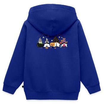 Es ist die Jahreszeit, Halloween Gnomes, Thanksgiving Gif - Kinder Premium Organic Zip Hoodie - Royalblau - Hinten - AI Model Kid Male (0cm)