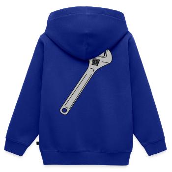 Wrench Adjustable Wrench English - Kids Premium Organic Zip-up Hoodie - royal blue - Back - AI Model Kid Male (0cm)