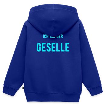 ich bin der Geselle - Kinder Premium Organic Zip Hoodie - Royalblau - Hinten - AI Model Kid Male (0cm)