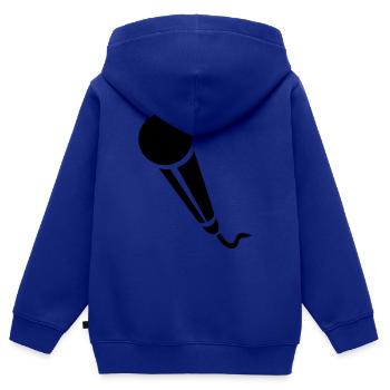 Mikrofon - Musik - Kinder Premium Organic Zip Hoodie - Royalblau - Hinten - AI Model Kid Male (0cm)