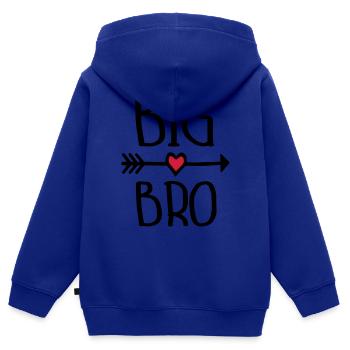 Big Bro - Kinder Premium Organic Zip Hoodie - Royalblau - Hinten - AI Model Kid Male (0cm)