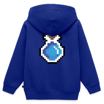 Trank blau Pixel Art - Kinder Premium Organic Zip Hoodie - Royalblau - Hinten - AI Model Kid Male (0cm)