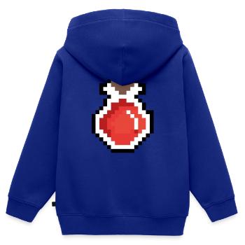 Trank rot Pixel - Kinder Premium Organic Zip Hoodie - Royalblau - Hinten - AI Model Kid Male (0cm)