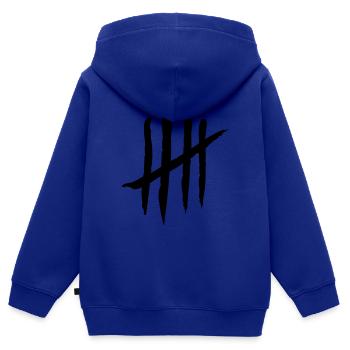 kratzer - Kinder Premium Organic Zip Hoodie - Royalblau - Hinten - AI Model Kid Male (0cm)