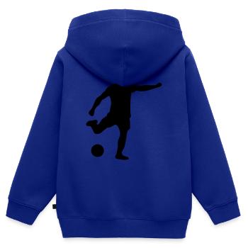 fussballer / fußball soccer football schuss - Kinder Premium Organic Zip Hoodie - Royalblau - Hinten - AI Model Kid Male (0cm)
