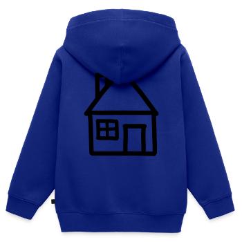 Maison - Sweat Premium à capuche zippé enfant bio - bleu roi - Dos - AI Model Kid Male (0cm)